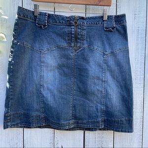 Plus Size Denim Skirt